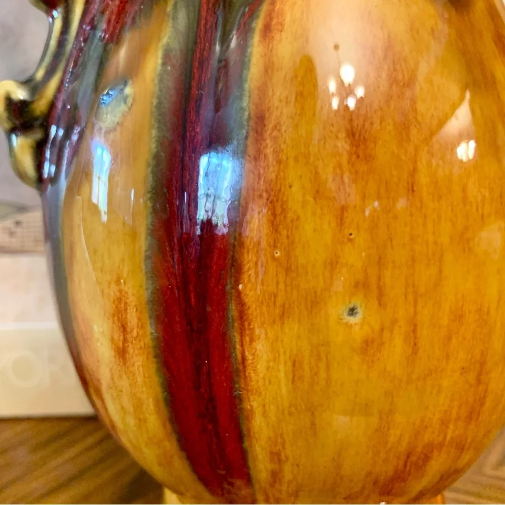 v i n t a g e :: Tall Midcentury Modern MCM Drip Vase Pottery Pitcher - Picture 8 of 15